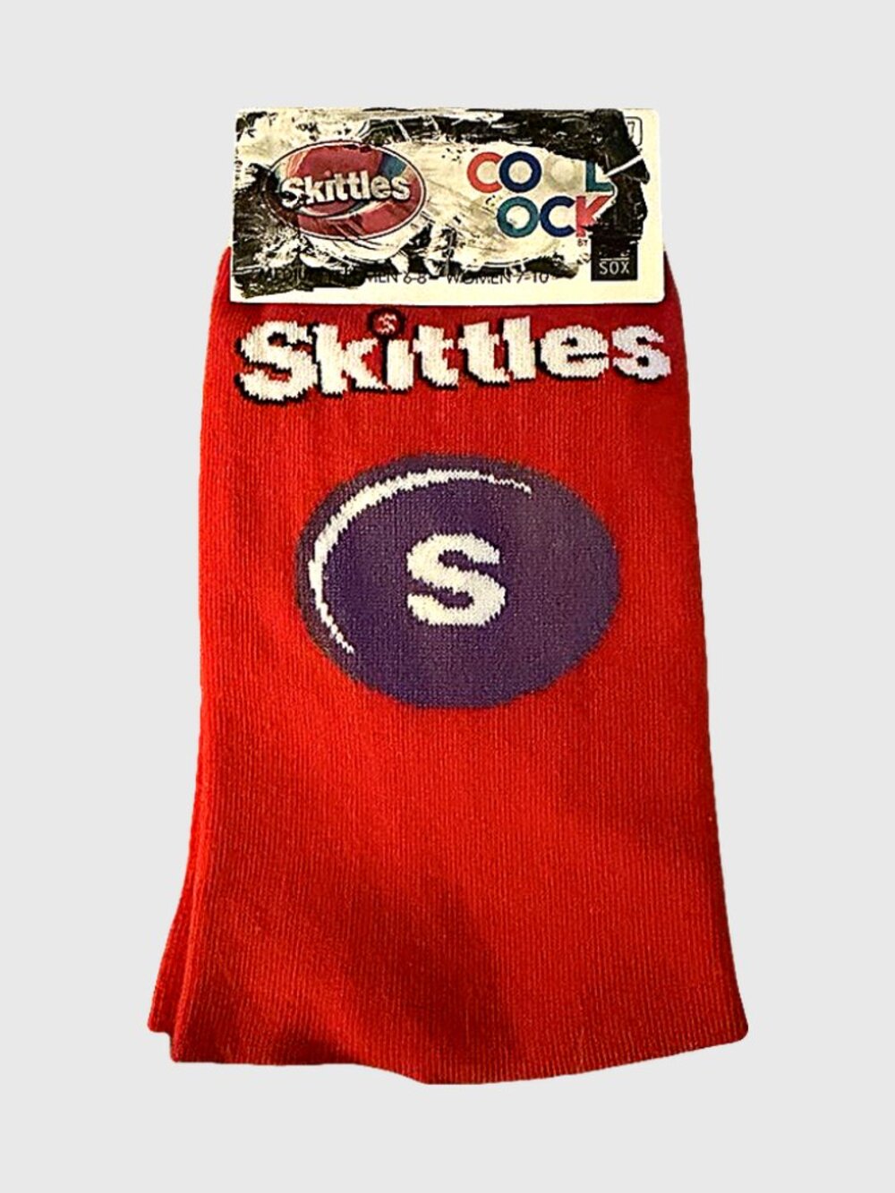 NWT ODD SOX x Skittles Candy Women's Crew Socks Yellow Multicolor
